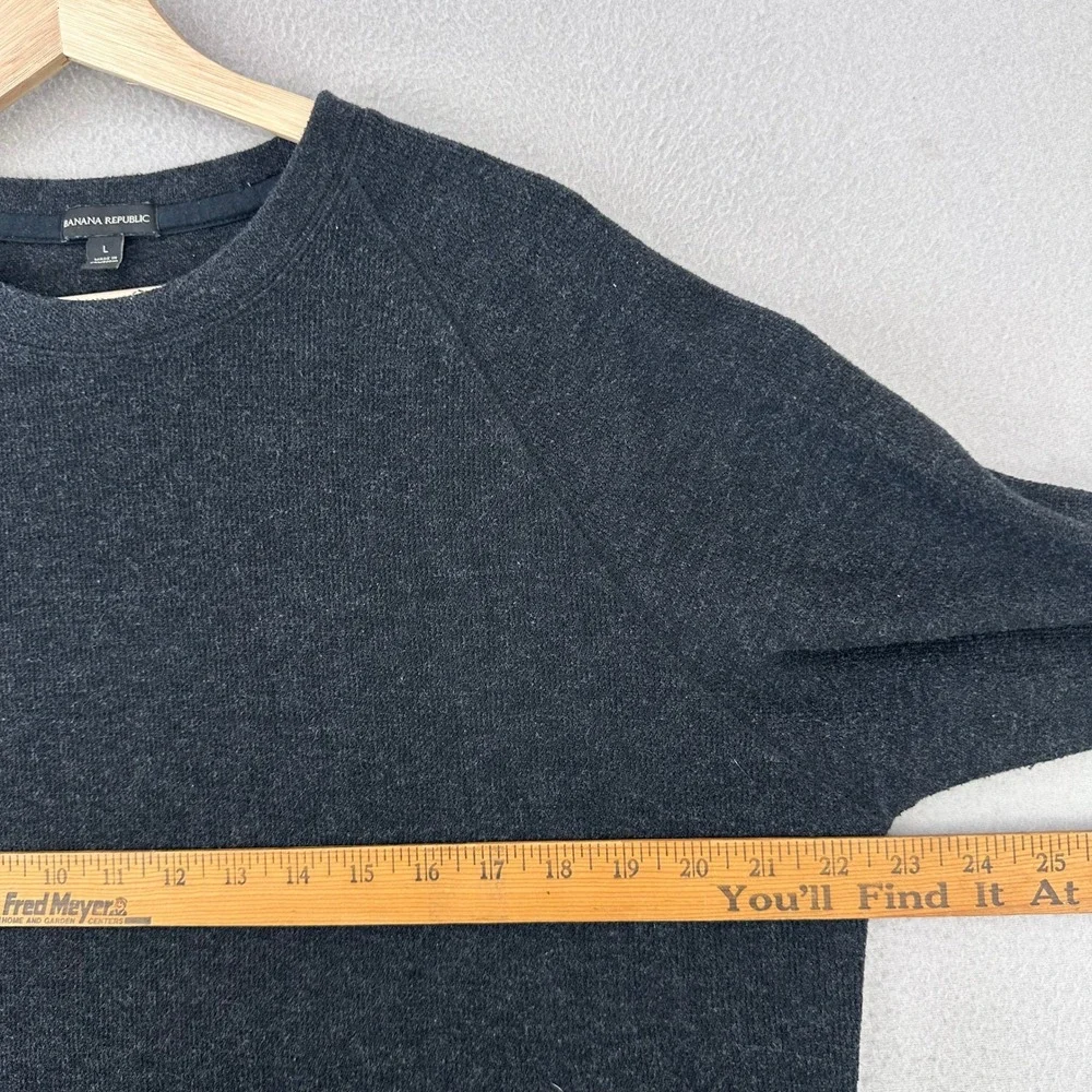Banana Republic Waffle Knit‎ Crewneck Sweater Mens L Long Sleeve Cotton Office